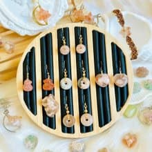 櫻花瑪瑙DIY 耳環款