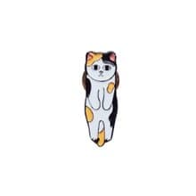 【買2送1】CALICO CAT 三色拉長貓咪 金屬襟章 胸針 別針 徽章