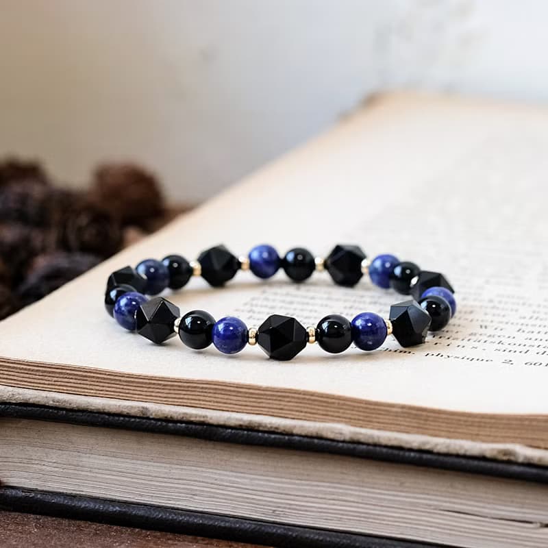 青金石 黑瑪瑙 手鍊 礦石水晶