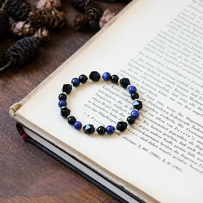 青金石 黑瑪瑙 手鍊 礦石水晶