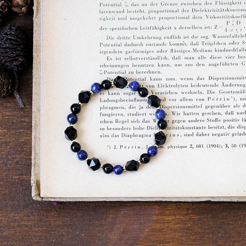 青金石 黑瑪瑙 手鍊 礦石水晶