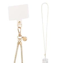 【kate spade】精品手機斜跨鍊  金色蛇鍊
