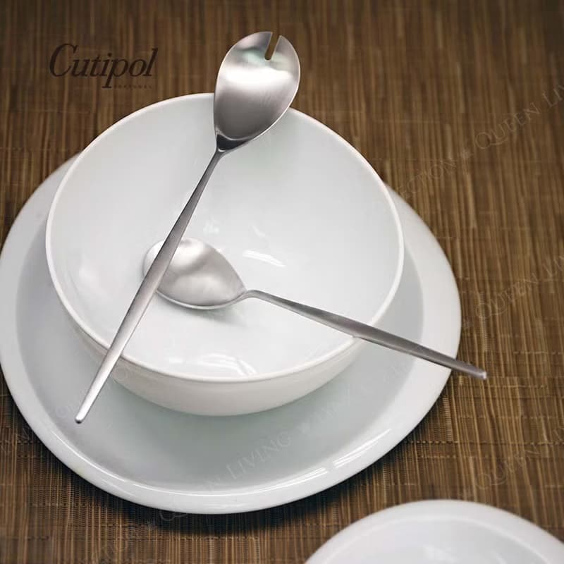 葡萄牙 Cutipol  MOON霧銀 28CM 沙拉叉匙組