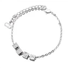 【特選貨品】Dior銀色小立方復古vintage手鏈手鐲首飾品禮物