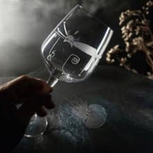 【愛愛貓戀對杯】客定手雕 高腳對杯 雕圖/免費刻字