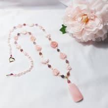頂級女皇貝 粉硨磲 無事牌 平安無事 尖晶石 項鍊 單品 禮物 獨家