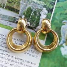 Vintage Jewelry 西洋古董飾品 摩登簡約  針式耳環