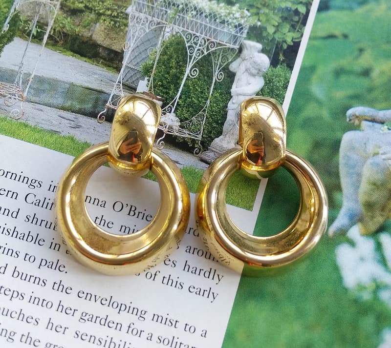 Vintage Jewelry 西洋古董飾品 摩登簡約  針式耳環