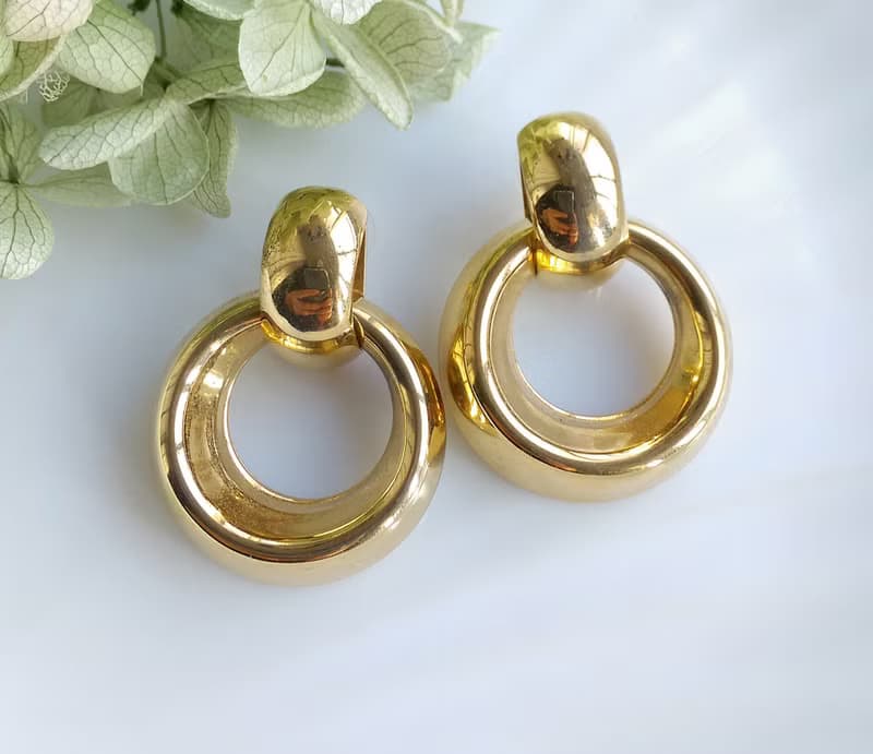 Vintage Jewelry 西洋古董飾品 摩登簡約  針式耳環