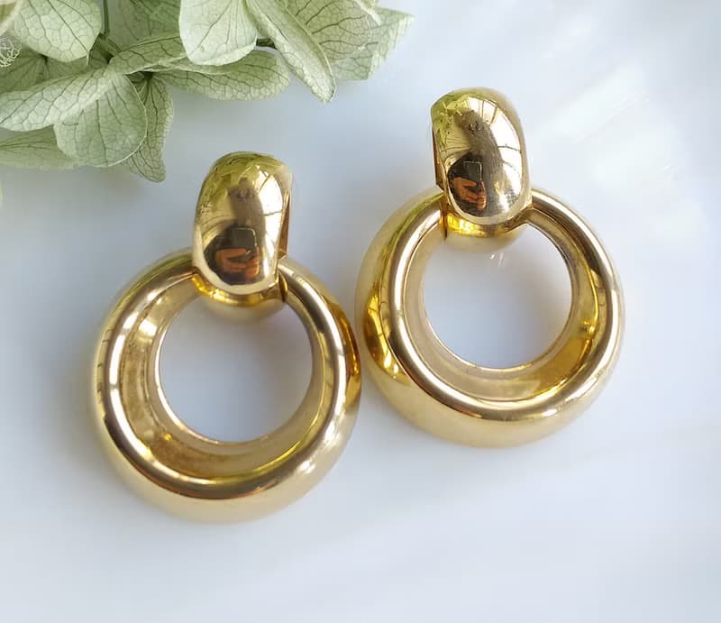 Vintage Jewelry 西洋古董飾品 摩登簡約  針式耳環