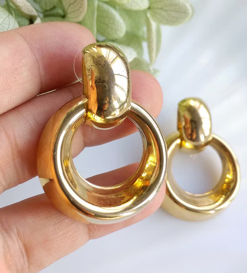 Vintage Jewelry 西洋古董飾品 摩登簡約  針式耳環