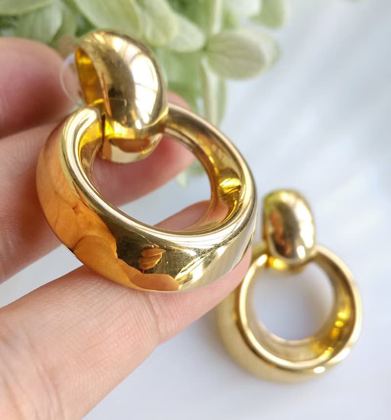 Vintage Jewelry 西洋古董飾品 摩登簡約  針式耳環