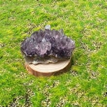 招財開運-原皮原礦幾何紫晶簇 紫水晶 旺財運 消磁淨化 快速出貨