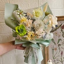 春日柔光|永生玫瑰花束 乾燥花 畢業 謝師 母親節  生日 退休