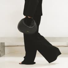 Black Leather Handbag – Hedera | Handcrafted Shoulder Bag | Minimalist Purse