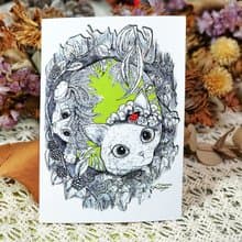 快來玩吧─手繪日製動物療癒防水貼紙/小卡片/行李箱/筆電