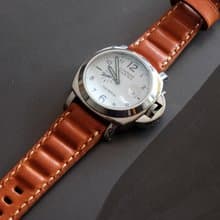 Leather watch strap, Chocolate model tan, brown and black, size 20 mm. 22 mm. 24