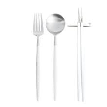 葡萄牙Cutipol GOA系列白柄新主餐三件組(叉匙筷)