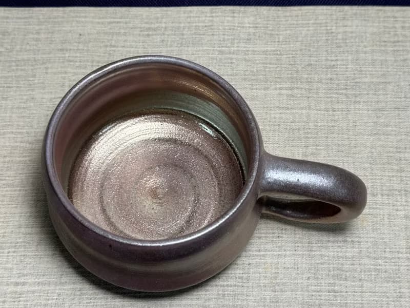 馬克杯/柴燒/手工/金彩/火痕/楊博戎