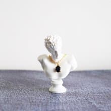 簡約單顆藍水晶項鍊