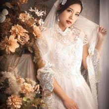 50年代法國古董蕾絲婚紗