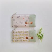 【FAW/萬用長夾(中)】小花蝴蝶 白熊檸檬 日本刺子布 內有隔層!