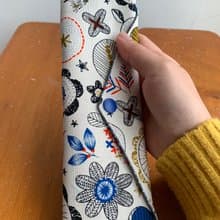 文青風環保筷袋  繽紛花繪  手作餐具袋.交換禮物.