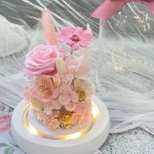 Rosemary 祕密花園玻璃罩 永生花/情人節/生日/畢業禮物