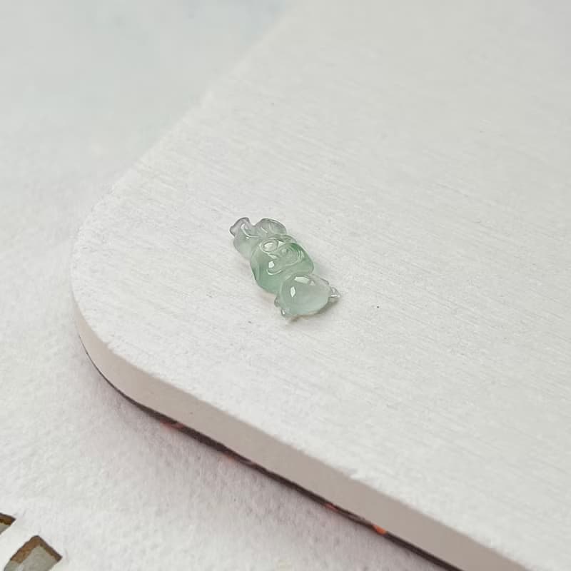 冰飄藍花翡翠小兔子 | 天然緬甸A貨翡翠 | 送禮