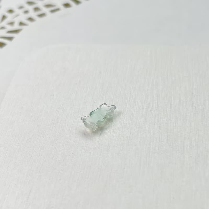 冰飄藍花翡翠小兔子 | 天然緬甸A貨翡翠 | 送禮