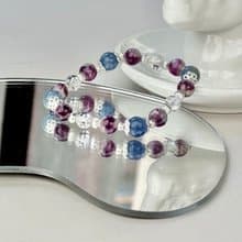 藍晶石 紫鋰雲母 白水晶 天然水晶手鍊/ 貴人運 增自信 平靜身心