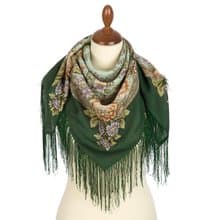 Authentic Pavlovo Posad Russian Shawl Scarf Soft 100% Wool 89x89 cm 1453-9