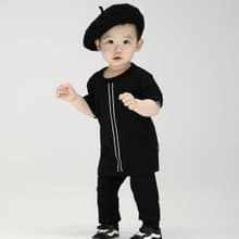 MUKID 雙白線黑T