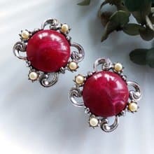 Vintage Jewelry 西洋古董飾品 維多利亞風格典雅 夾式耳環