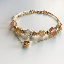 新春招財轉運大地色系雙鏈款水晶手鍊