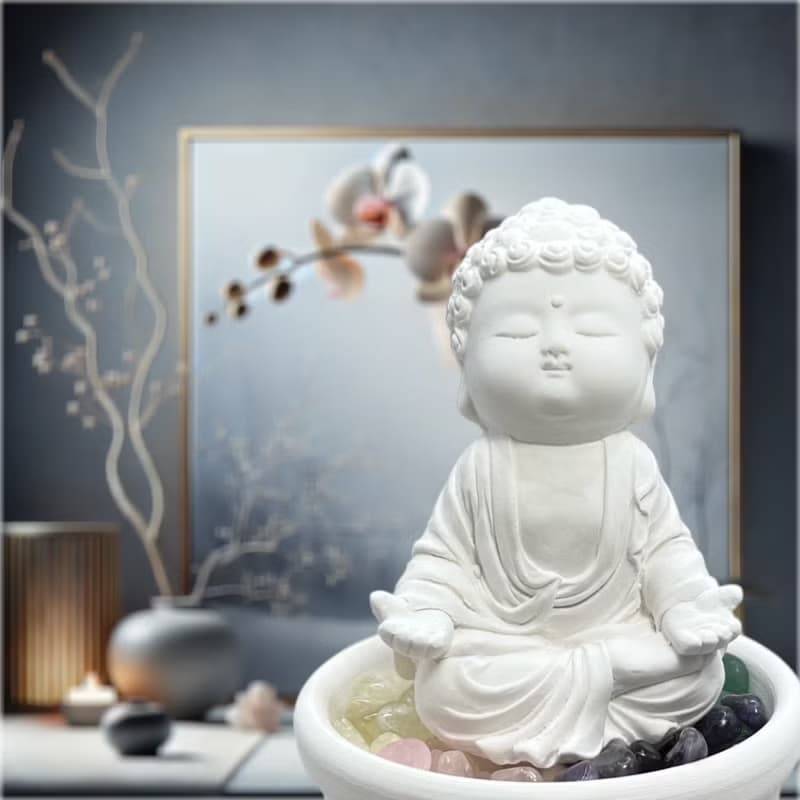 水晶擴香 開運五行水晶礦石擴香之衲靜小盤水晶套組 開運能量水晶