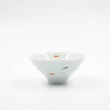 【伊萬里燒】青白瓷小魚十草平碗