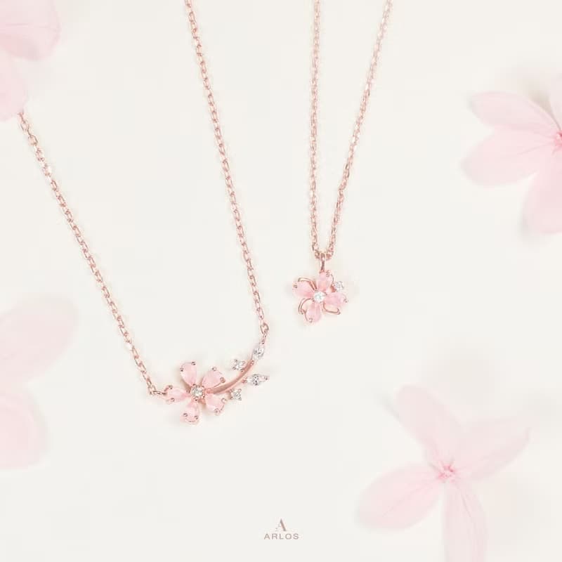 L'amour 浪漫櫻花頸鏈