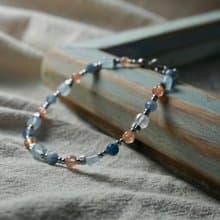 ll 小島夕陽 手鍊 ll 金太陽石 海藍寶 魔鬼海藍寶手鍊 BR-00002