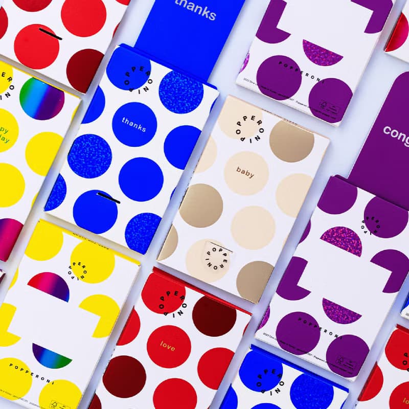 Popperoni 驚喜爆炸卡片五件組 生日 愛情 祝賀 感謝 嬰兒卡