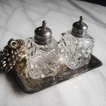 【老時光 OLD-TIME】早期二手台灣製鍍銀調料器組