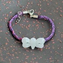 【親翠】天然細糯冰翡翠 膠潤輕舞飛揚 蝴蝶調節手環