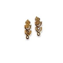 Vintage Paolo Gucci Gold Tone DoorKnockers Clipon Earrings Authentic Luxury 90s