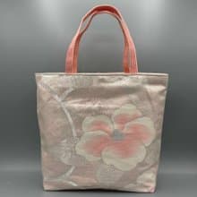 着物 帯 帯締め ハンドメイド トートバッグ リメイク ピンク 花