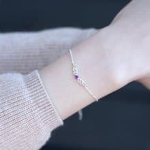 紫水晶925純銀天使翅膀手鍊