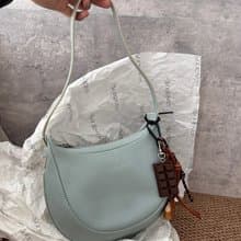中古包 Loewe羅威 霧霾藍半月包