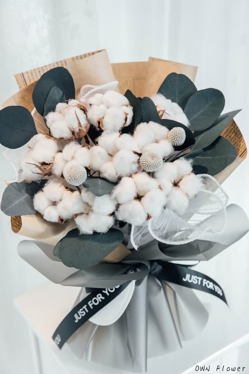 棉花花束/乾燥花束/生日花束/棉花束/告白花束/畢業花束/畢業禮物
