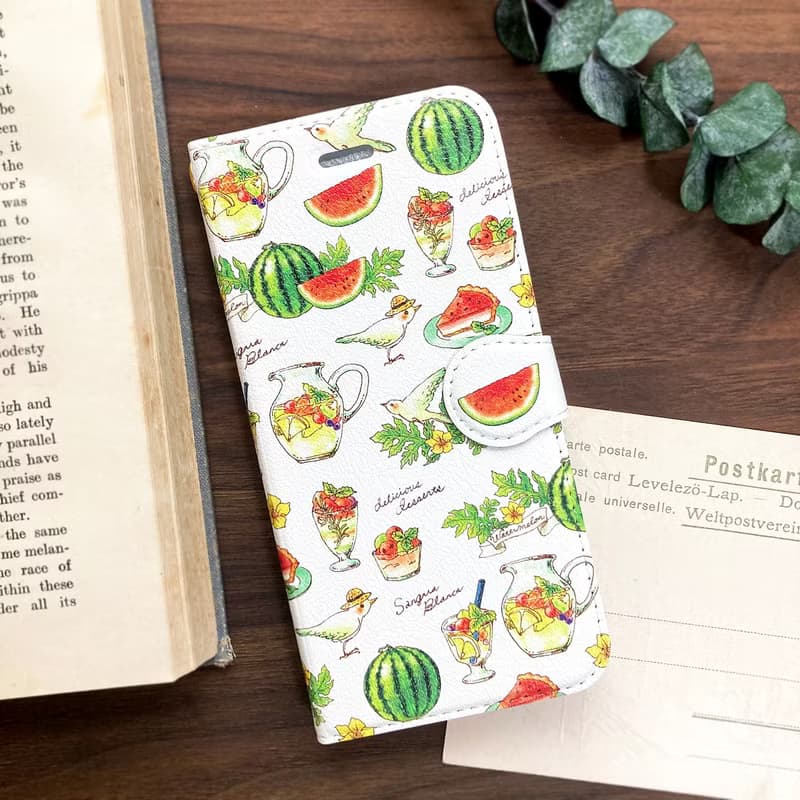 Watermelon手帳型スマホケース　iPhone Android全機種対応　スイカ