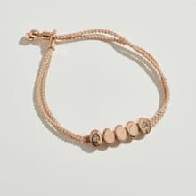 豆豆心鑽米色編織手鍊 (橢圓-共兩色)