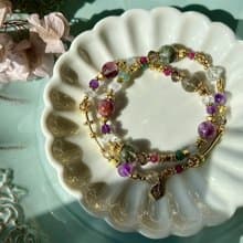 -葡萄莊園-天然水晶手鏈/黃銅手鍊